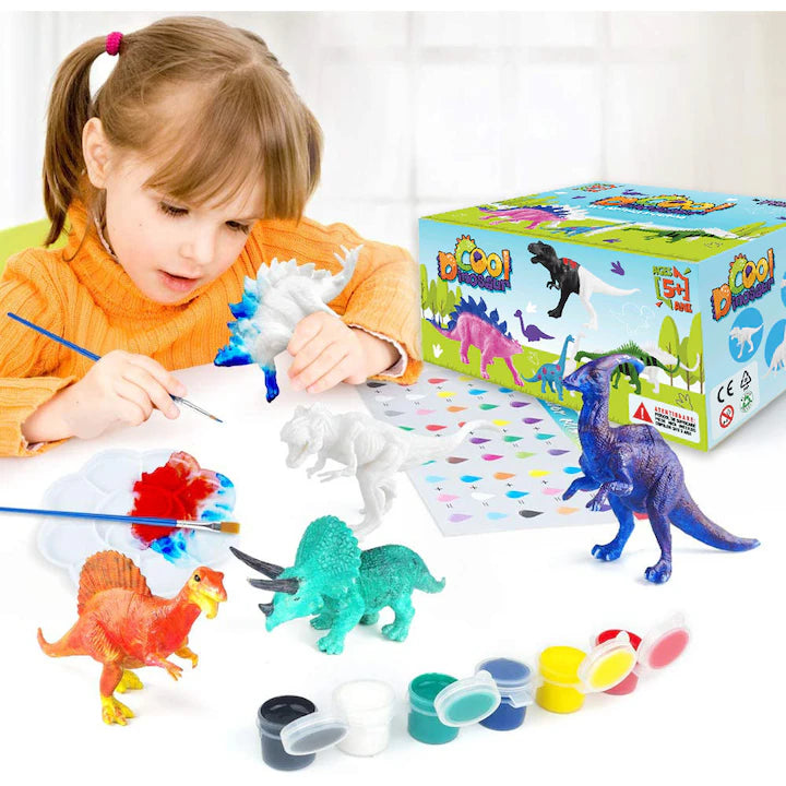 Set pictura cu 10 dinozauri de colorat