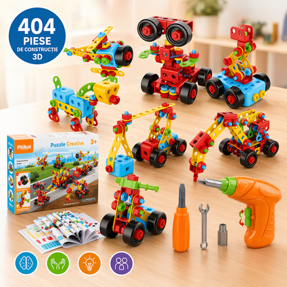 Jucarie educativa si interactiva STEM 404 piese
