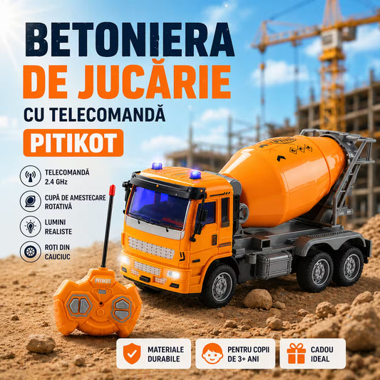 Betoniera de jucarie cu Telecomanda Pitikot