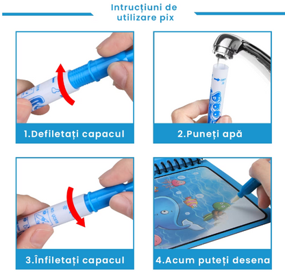 Carti de colorat cu apa