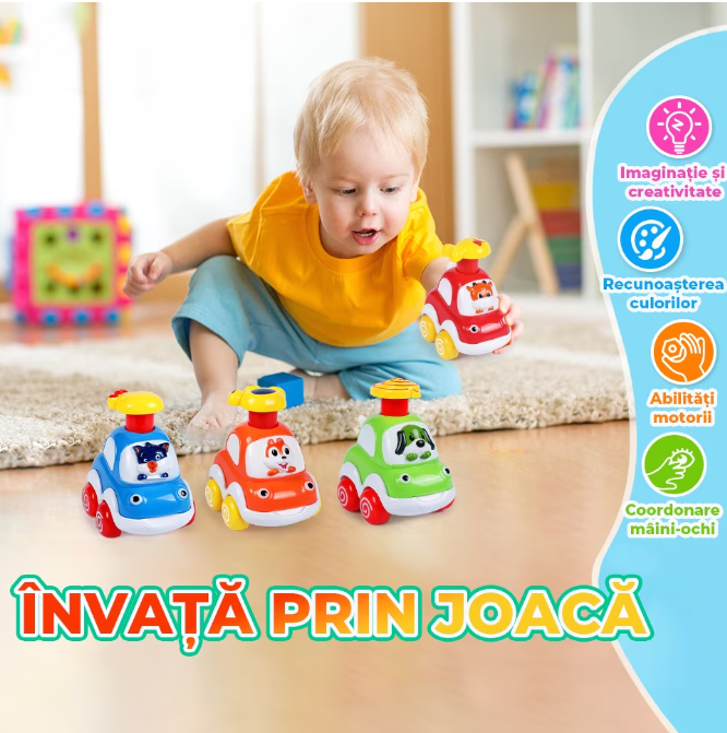 Set 4 masinute cu frictiune