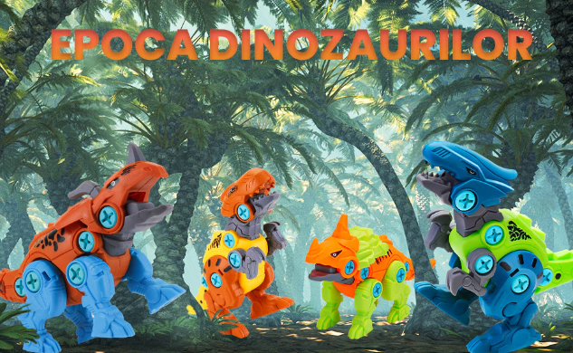 Set de ansamblare dinozauri
