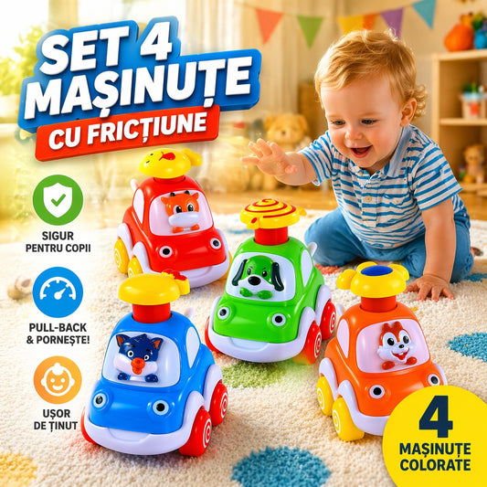 Set 4 masinute cu frictiune
