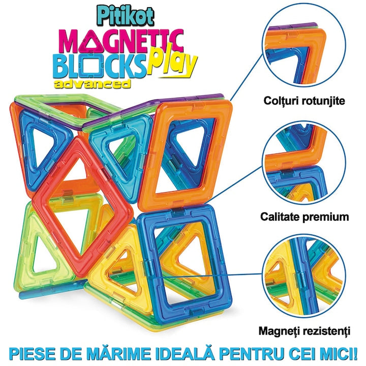 Set de construit cu piese magnetice Pitikot Galben/Multicolor
