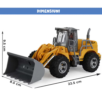 Buldoexcavator de jucarie cu Telecomanda RC Pitikot