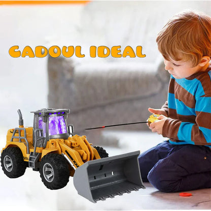 Buldoexcavator de jucarie cu Telecomanda RC Pitikot