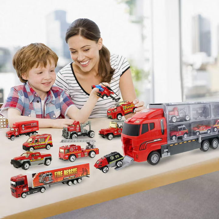Set camion trailer de jucarie pentru transport Pitikot