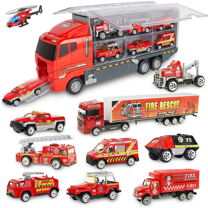 Set camion trailer de jucarie pentru transport Pitikot