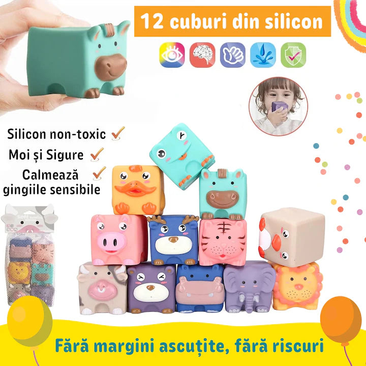 Cuburi moi interactive in forma de animalute