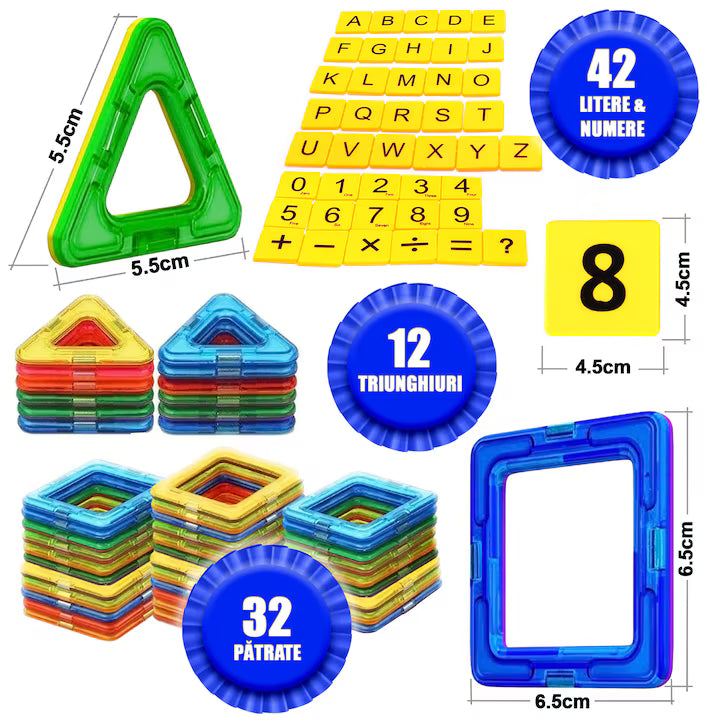 Set de construit cu piese magnetice Pitikot Galben/Multicolor