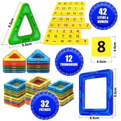 Set de construit cu piese magnetice Pitikot Galben/Multicolor