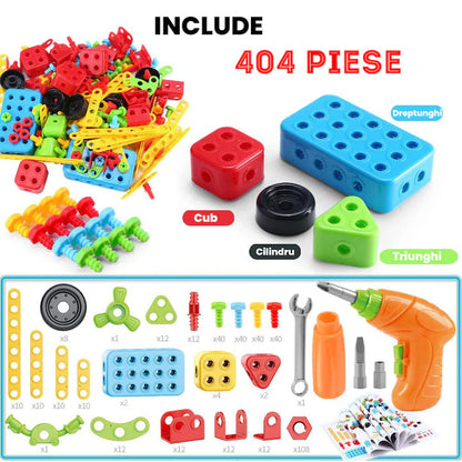 Jucarie educativa si interactiva STEM 404 piese
