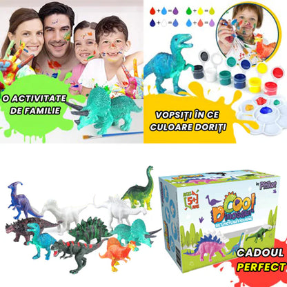 Set pictura cu 10 dinozauri de colorat