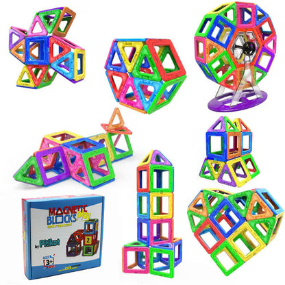 Set de construit cu piese magnetice Pitikot Galben/Multicolor