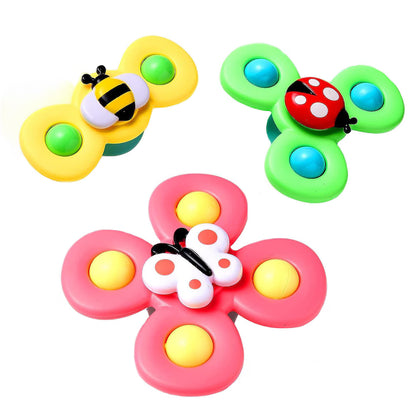 Jucarie interactiva spinner cu ventuza set 3 piese