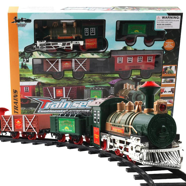 Set clasic tren de jucarie pentru copii