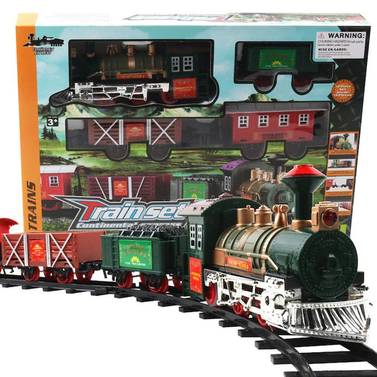 Set clasic tren de jucarie pentru copii