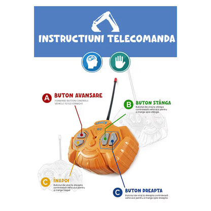 Utilaj de constructie de jucarie cu Telecomanda RC Pitikot