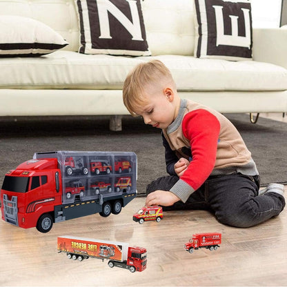 Set camion trailer de jucarie pentru transport Pitikot
