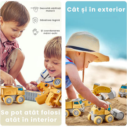 Set de Constructie Robot Dinozaur de Jucarie 5 in 1