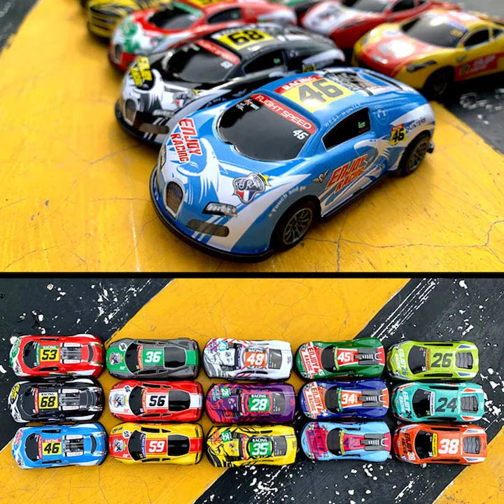 Set 10 masinute, WALALLA, Aliaj,1:64, Multicolor