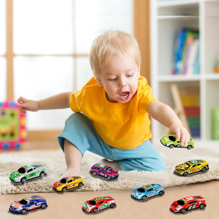Set 10 masinute, WALALLA, Aliaj,1:64, Multicolor