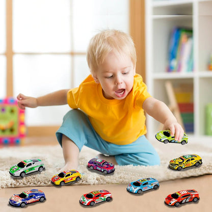 Set 10 masinute, WALALLA, Aliaj,1:64, Multicolor