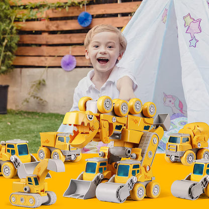 Set de Constructie Robot Dinozaur de Jucarie 5 in 1