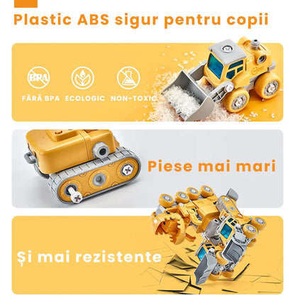 Set de Constructie Robot Dinozaur de Jucarie 5 in 1