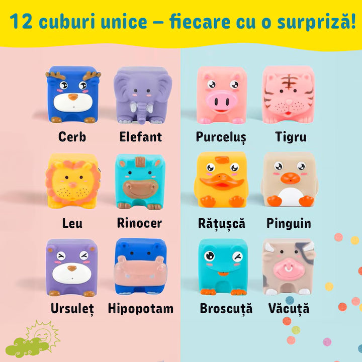 Cuburi moi interactive in forma de animalute