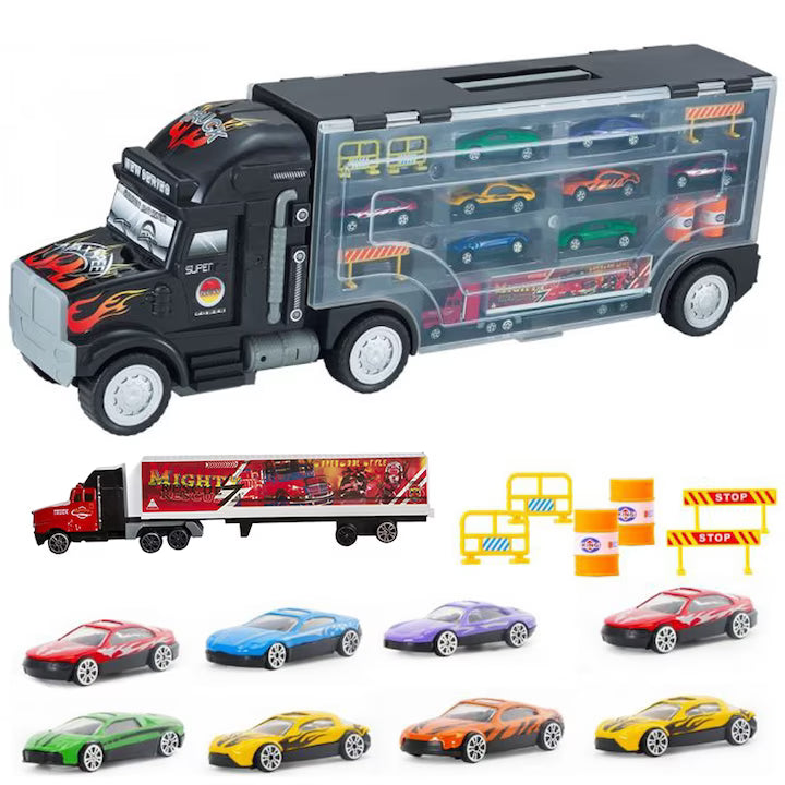 Set camion trailer de jucarie pentru transport Pitikot