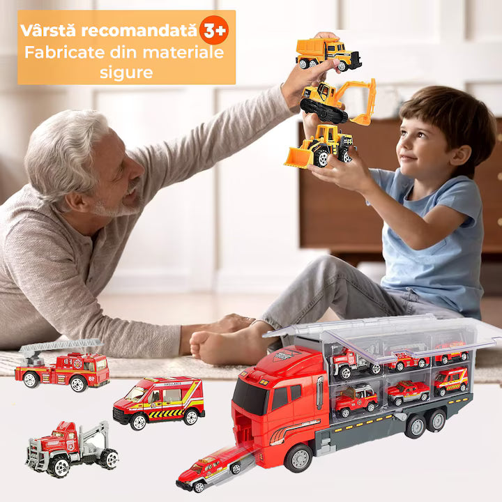 Set camion trailer de jucarie pentru transport Pitikot