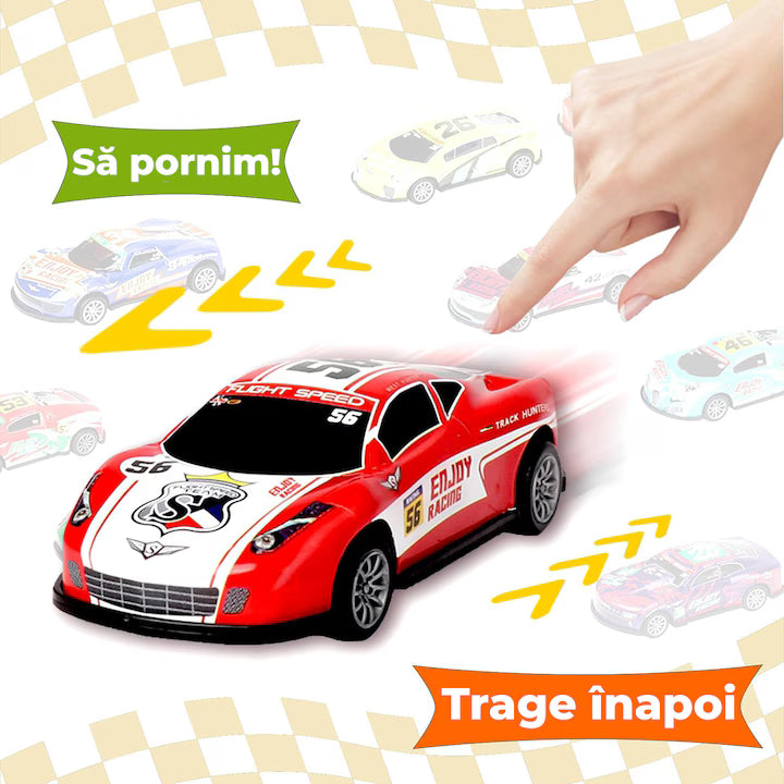 Set 10 masinute, WALALLA, Aliaj,1:64, Multicolor
